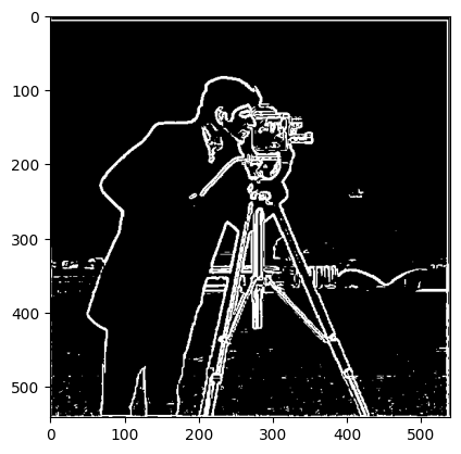 Combined Gaussian and derivative kernels, binarized