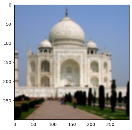 Blurred Image (Low Frequency) of Taj