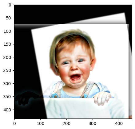 Hybrid Image of Baby Expressions (high frequency)